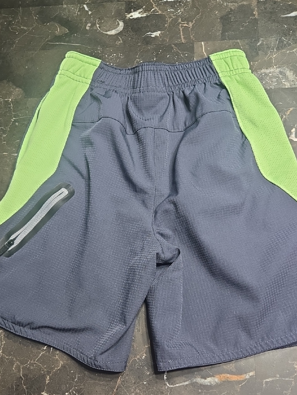 Reebok Navy and Lime Athletic Shorts